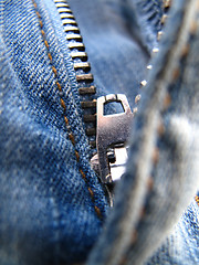 Image showing fragment classic fashioned jeans 