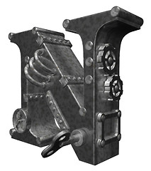 Image showing steampunk letter n