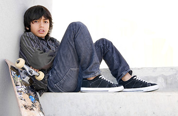 Image showing Skateboard Kid
