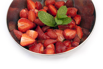 Image showing Bowl of Strawberries