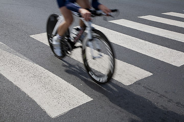 Image showing Individual time trial cyclist