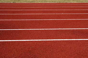 Image showing Asphalt for runners placed on local stadium