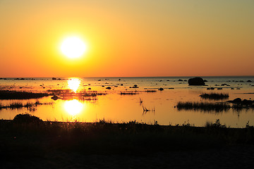 Image showing Wiew on sea with randomly placed rocks