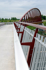 Image showing Futuristic pedestrian bridge.