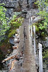 Image showing Dangerous old bridge