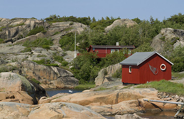 Image showing Cottage near the fjord