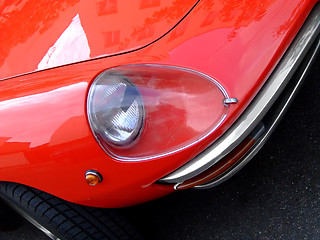 Image showing Small red sport car