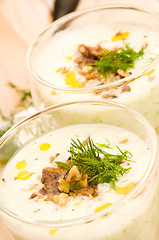 Image showing Tarator - traditional bulgarian cold summer soup