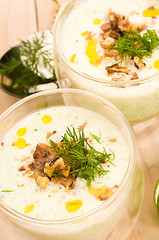 Image showing Tarator - traditional bulgarian cold summer soup