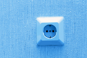 Image showing electric socket on wall