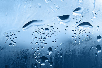 Image showing water drops on glass