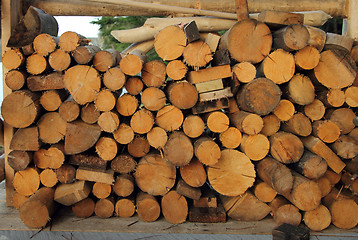 Image showing wood pile