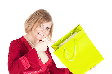 Image showing Beautiful woman with shopping bags