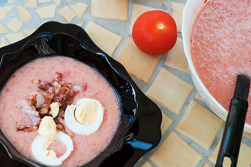 Image showing Cold red soup