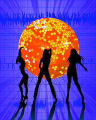 Image showing Disco music party