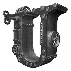 Image showing steampunk letter u