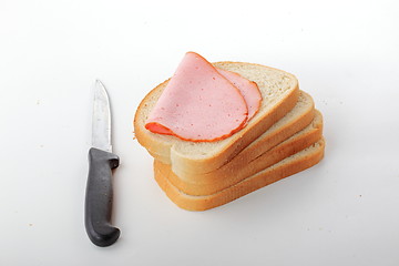 Image showing The sausage sandwich
