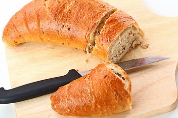 Image showing The bread on the kitchen board