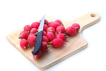 Image showing Fresh tasty radish  isolated on white background