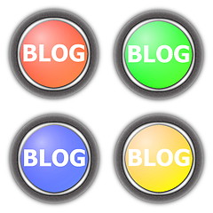 Image showing blog button collection