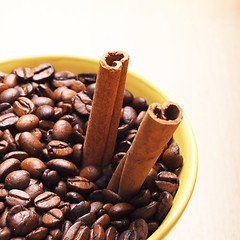 Image showing cinnamon and coffee