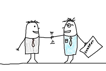 Image showing handshake and business man