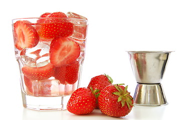 Image showing strawberry summer drink