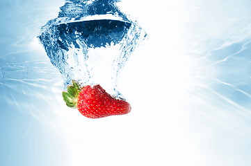 Image showing strawberry in water