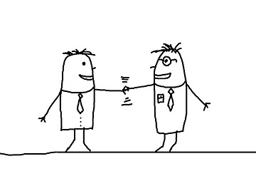 Image showing handshake and business man
