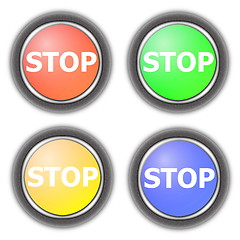 Image showing stop button collection