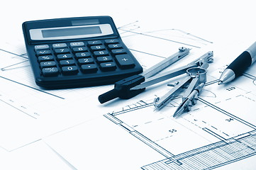 Image showing architectur plans of residential real estate