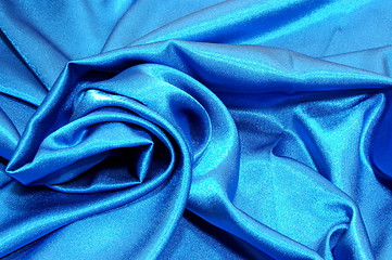 Image showing blue satin background