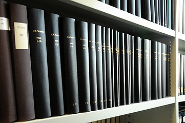 Image showing books in a library