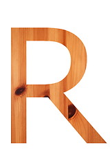 Image showing wood alphabet R