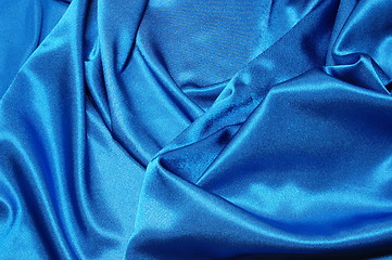 Image showing blue satin background