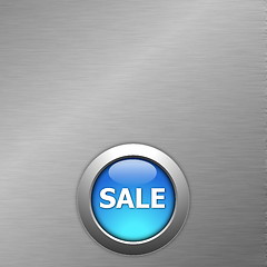 Image showing blue sale button