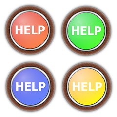 Image showing help button collection