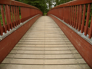 Image showing Old wooden bridge