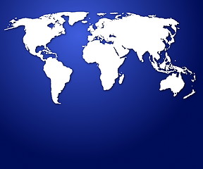 Image showing world map and copyspace