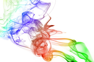 Image showing abstract rainbow smoke