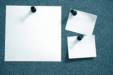 Image showing blank sheet paper on bulletin board