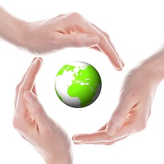 Image showing the globe in your hand concept