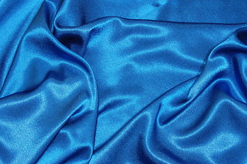 Image showing blue satin background