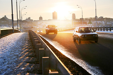 Image showing Road at sunset