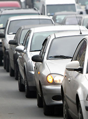 Image showing traffic jam. vertical