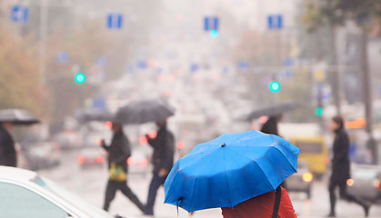 Image showing blue umbrella