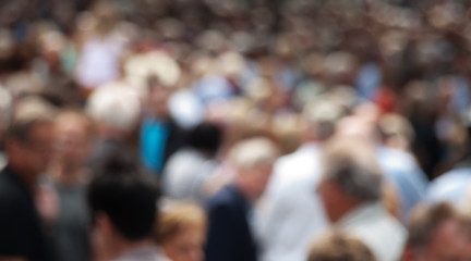 Image showing Blurry crowd