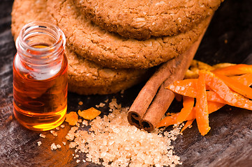 Image showing Cookies with cinnamon and orange