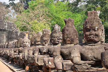 Image showing Giant buddha statue at Angkor, Cambodia