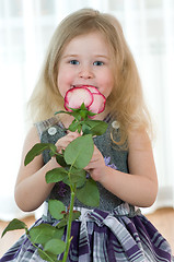 Image showing girl with rose